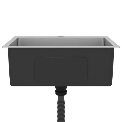 Lavello da Cucina Lavorato a Mano in Acciaio Inox - homemem39