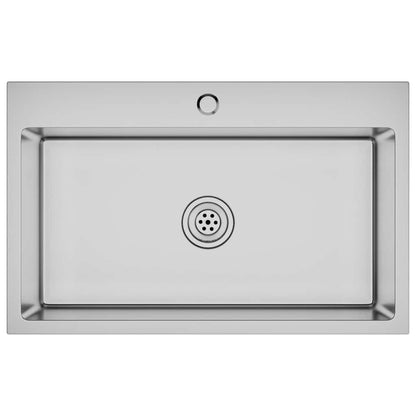 Lavello da Cucina Lavorato a Mano in Acciaio Inox - homemem39