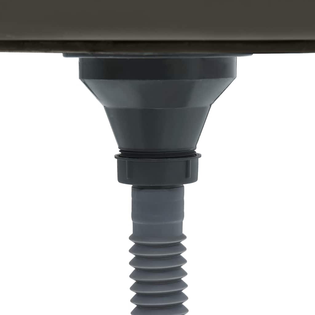 Lavello da Cucina Lavorato a Mano Nero Acciaio Inox - homemem39