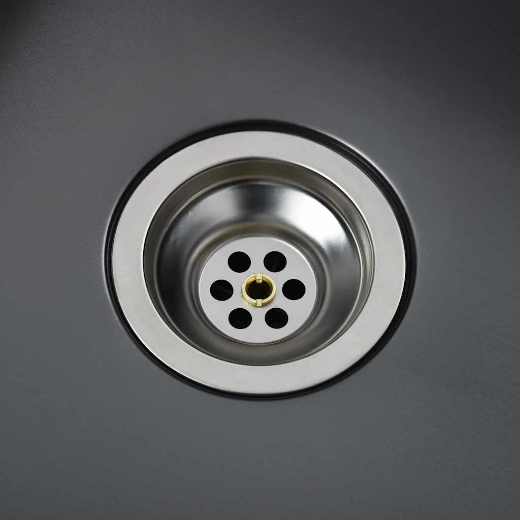 Lavello da Cucina Lavorato a Mano Nero Acciaio Inox | homemem39