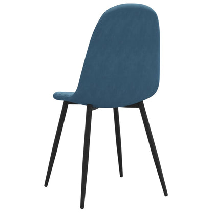 Sedie da Pranzo 2 pz Blu in Velluto | homemem39