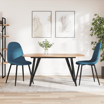 Sedie da Pranzo 2 pz Blu in Velluto | homemem39