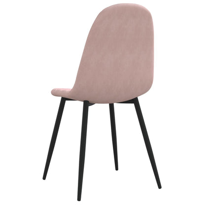 Sedie da Pranzo 2 pz Rosa in Velluto | homemem39