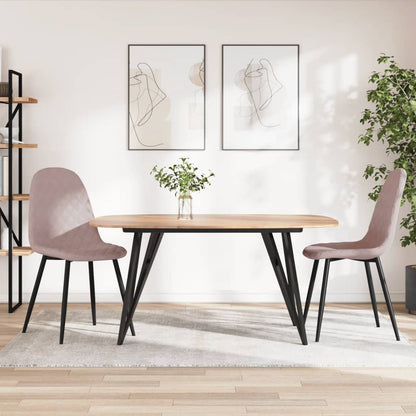 Sedie da Pranzo 2 pz Rosa in Velluto | homemem39