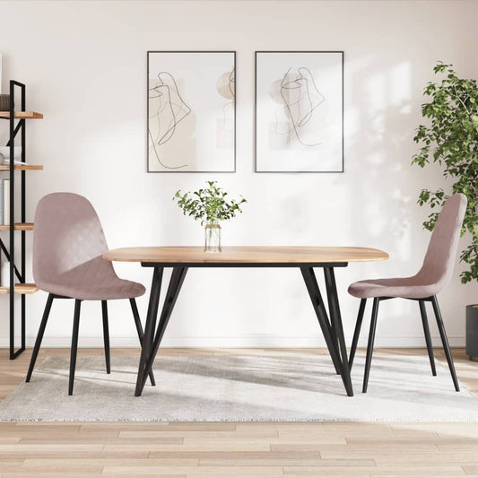 Sedie da Pranzo 2 pz Rosa in Velluto | homemem39
