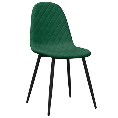 Sedie da Pranzo 4 pz Verde Scuro in Velluto | homemem39