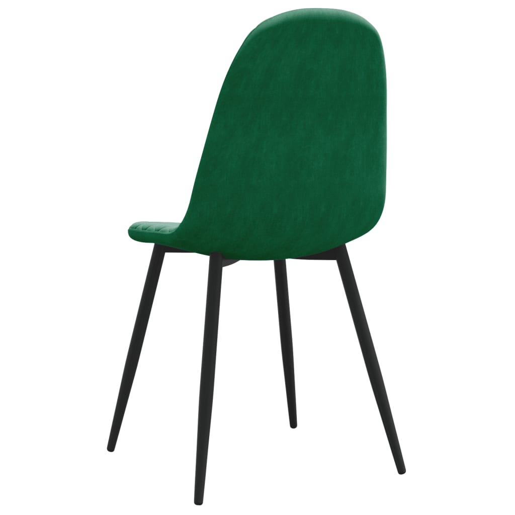 Sedie da Pranzo 4 pz Verde Scuro in Velluto | homemem39