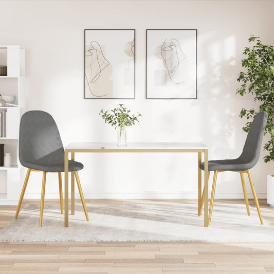 Sedie da Pranzo 2 pz Grigio Chiaro in Velluto | homemem39