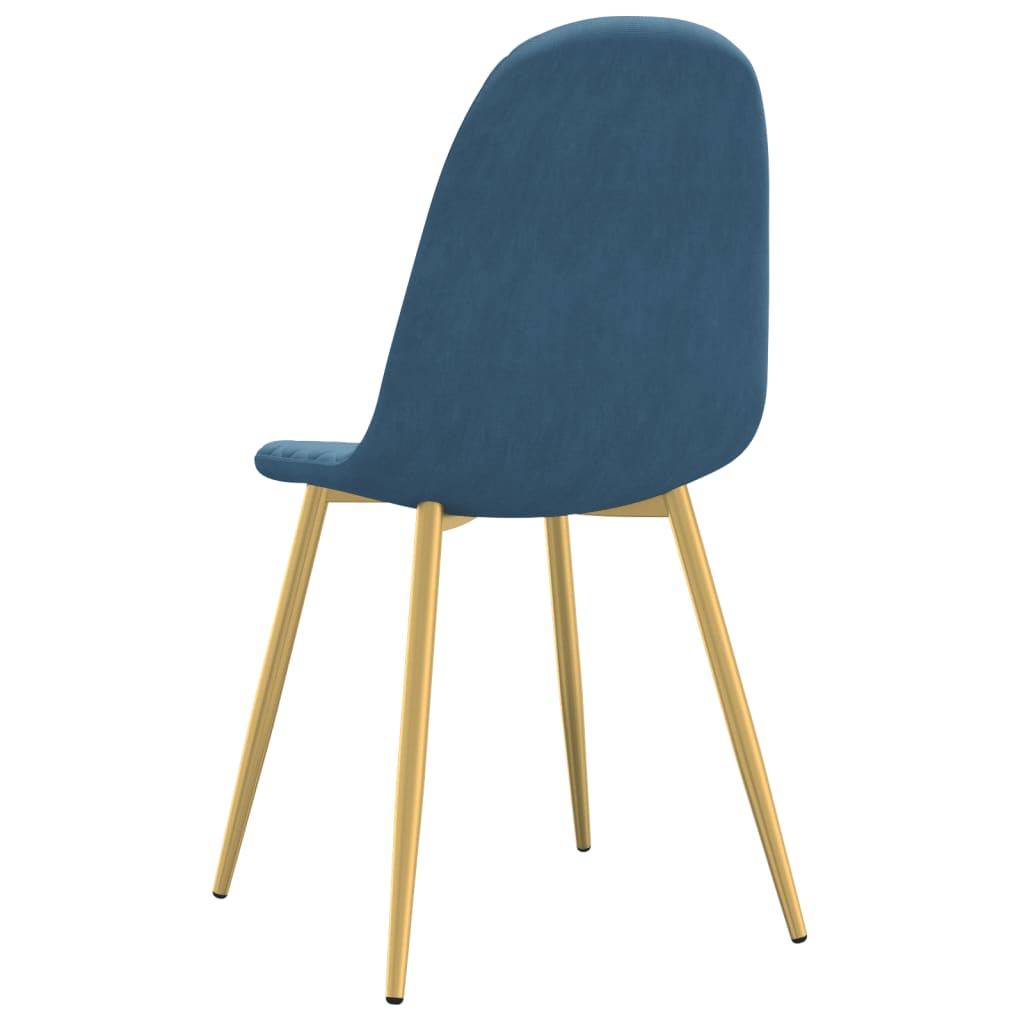 Sedie da Pranzo 4 pz Blu in Velluto | homemem39