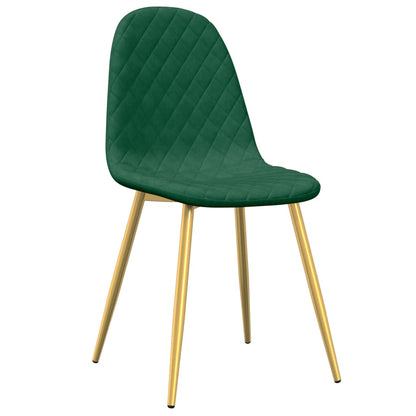 Sedie da Pranzo 4 pz Verde Scuro in Velluto | homemem39