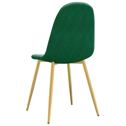 Sedie da Pranzo 4 pz Verde Scuro in Velluto | homemem39