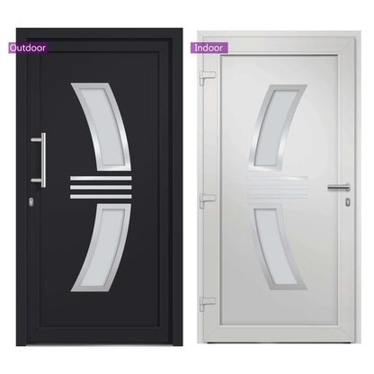 Porta di Ingresso Antracite 88x200 cm | homemem39