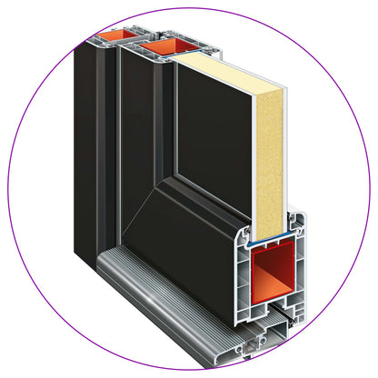 Porta di Ingresso Antracite 88x200 cm | homemem39