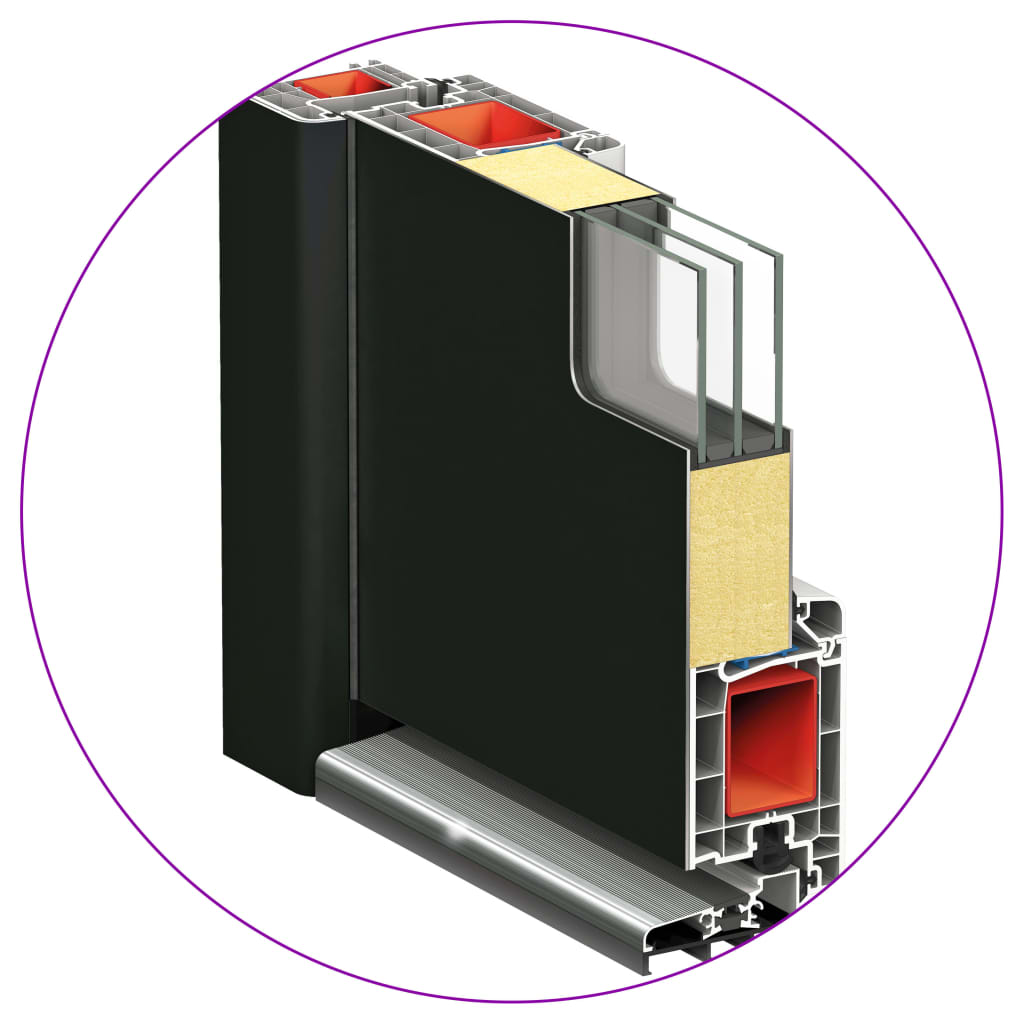 Porta di Ingresso Antracite 108x200 cm