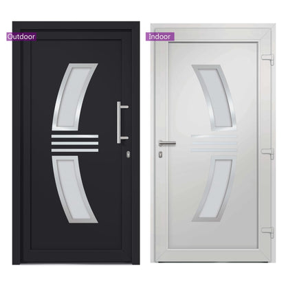Porta di Ingresso Antracite 108x208 cm - homemem39