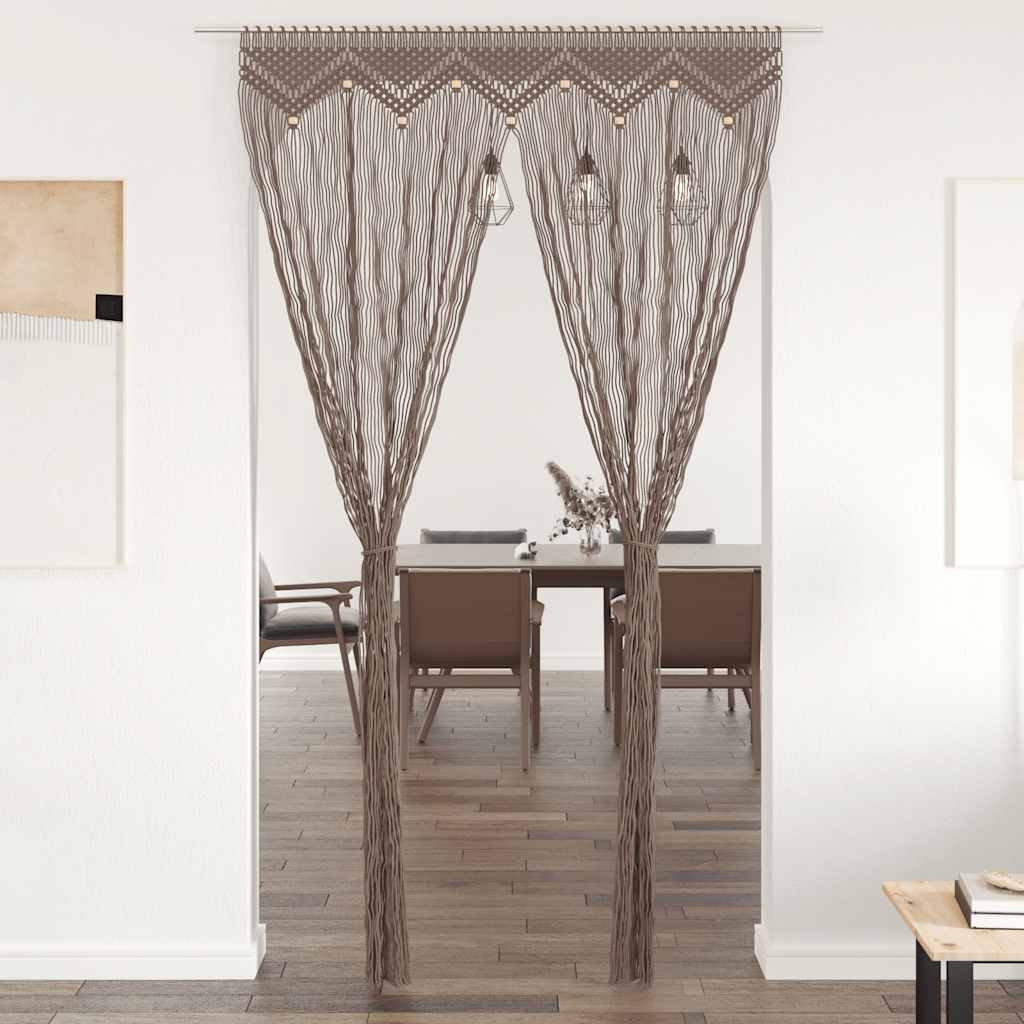 Tenda Macramè Grigio Talpa 140x240 cm in Cotone | homemem39