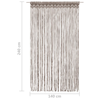 Tenda Macramè Grigio Talpa 140x240 cm in Cotone | homemem39