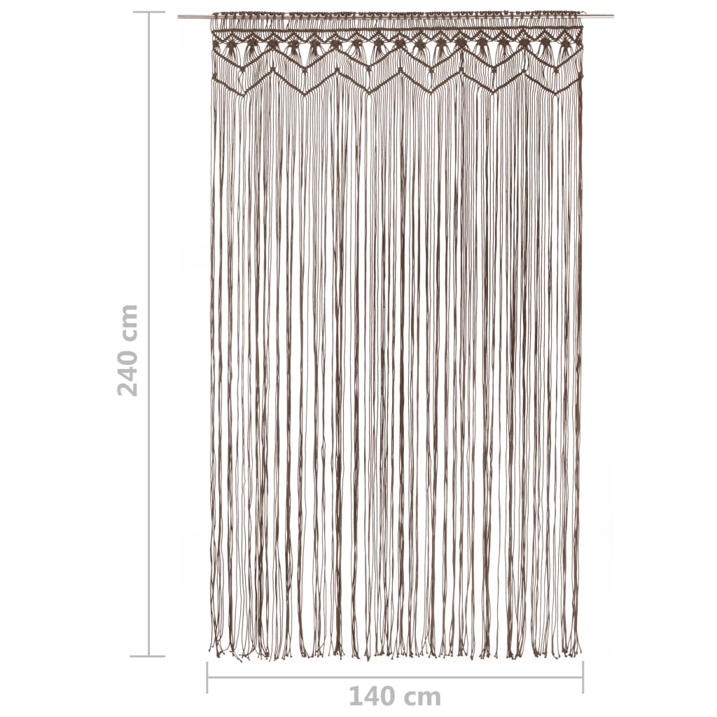 Tenda Macramè Grigio Talpa 140x240 cm in Cotone | homemem39