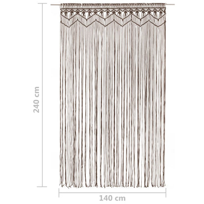 Tenda Macramè Grigio Talpa 140x240 cm in Cotone | homemem39