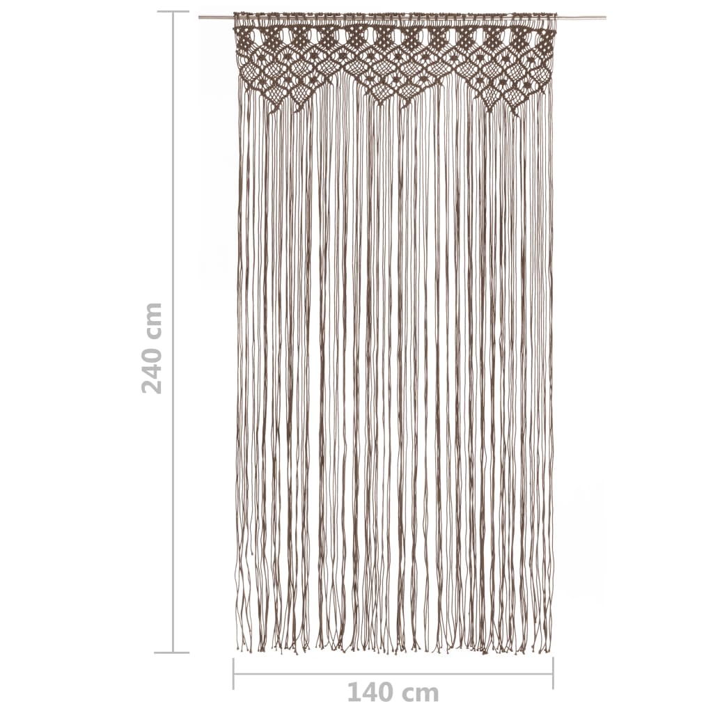 Tenda Macramè Grigio Talpa 140x240 cm in Cotone | homemem39