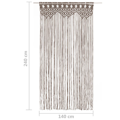 Tenda Macramè Grigio Talpa 140x240 cm in Cotone | homemem39