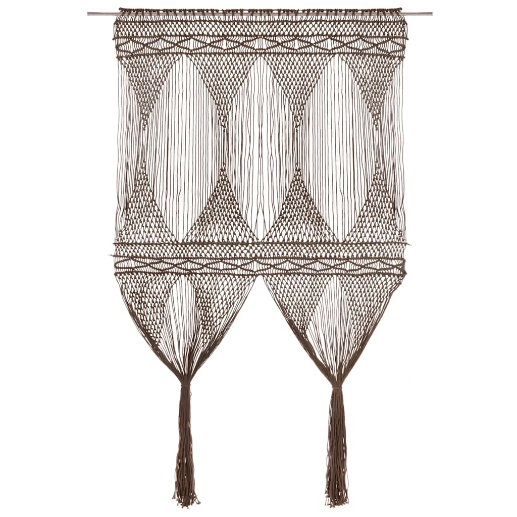 Tenda Macramè Grigio Talpa 140x240 cm in Cotone | homemem39