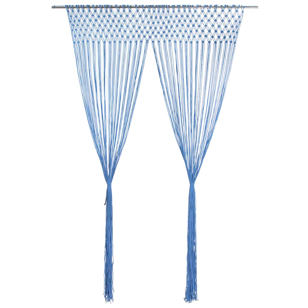 Tenda Macramè Blu 140x240 cm in Cotone | homemem39