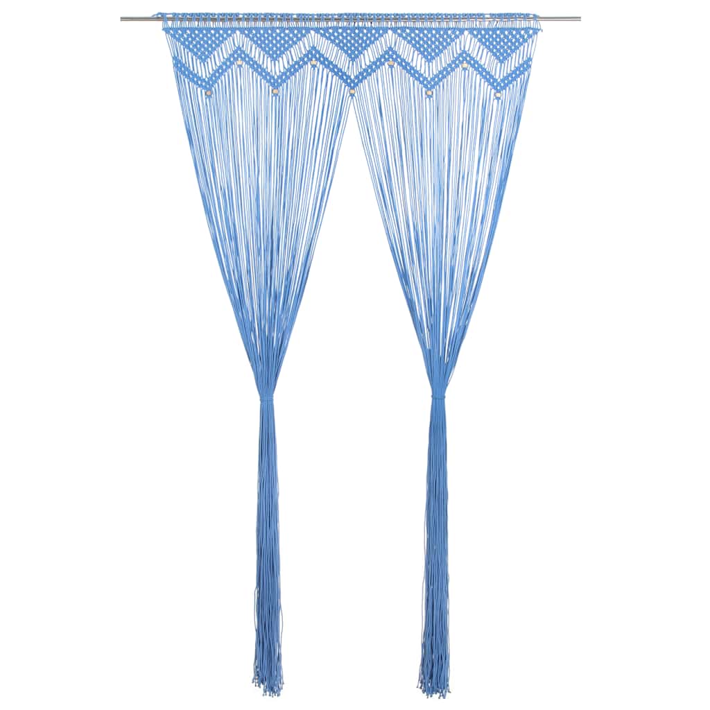 Tenda Macramè Blu 140x240 cm in Cotone | homemem39