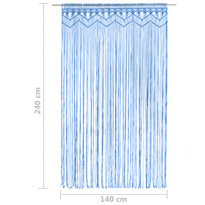 Tenda Macramè Blu 140x240 cm in Cotone | homemem39