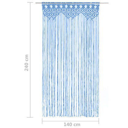 Tenda Macramè Blu 140x240 cm in Cotone