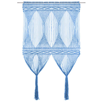 Tenda Macramè Blu 140x240 cm in Cotone