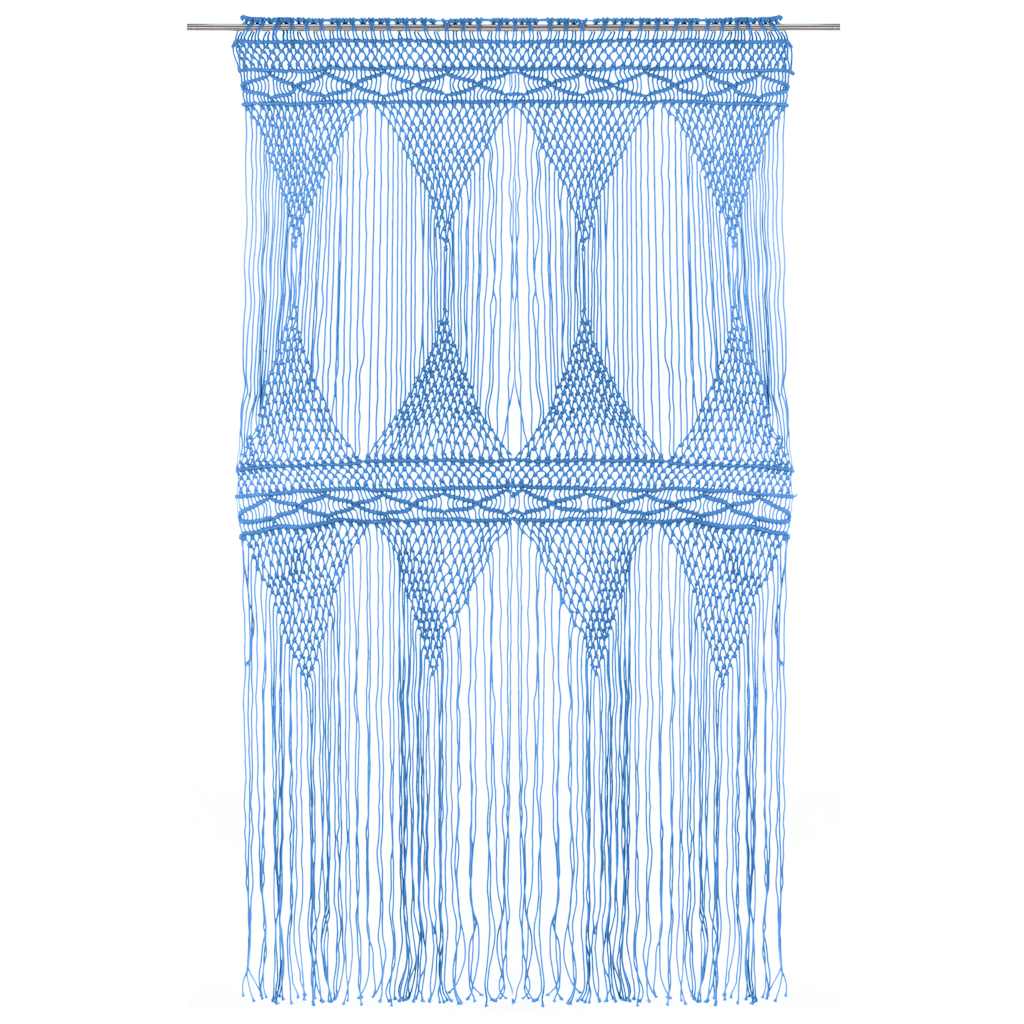 Tenda Macramè Blu 140x240 cm in Cotone