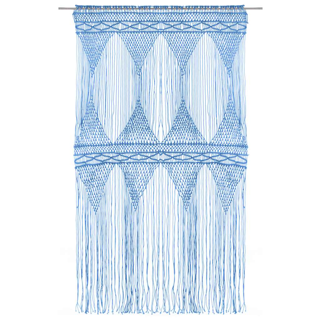 Tenda Macramè Blu 140x240 cm in Cotone