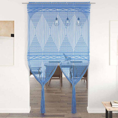 Tenda Macramè Blu 140x240 cm in Cotone