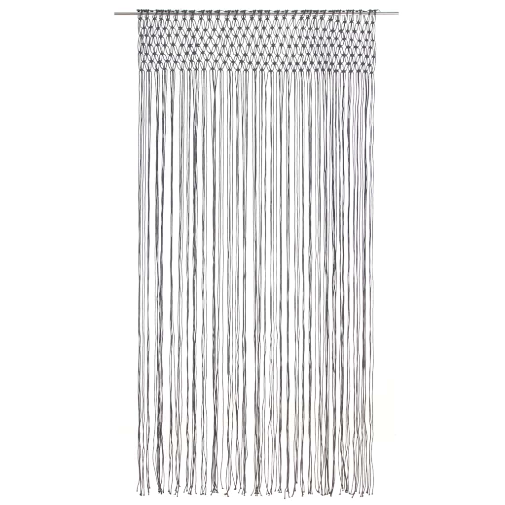Tenda Macramè Antracite 140x240 cm in Cotone | homemem39