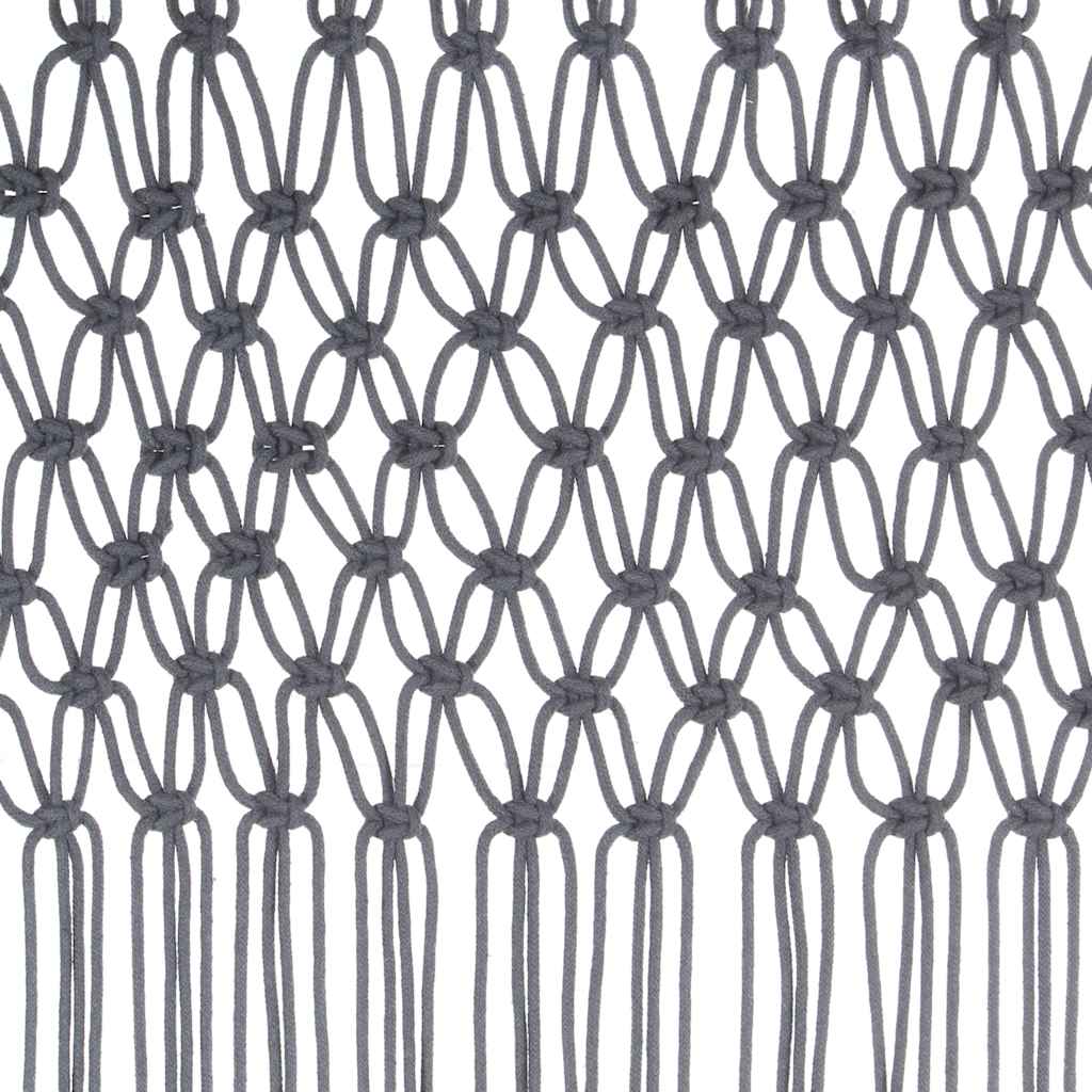 Tenda Macramè Antracite 140x240 cm in Cotone | homemem39