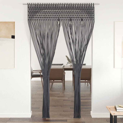 Tenda Macramè Antracite 140x240 cm in Cotone | homemem39
