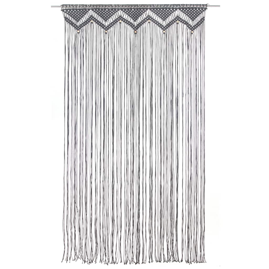 Tenda Macramè Antracite 140x240 cm in Cotone | homemem39