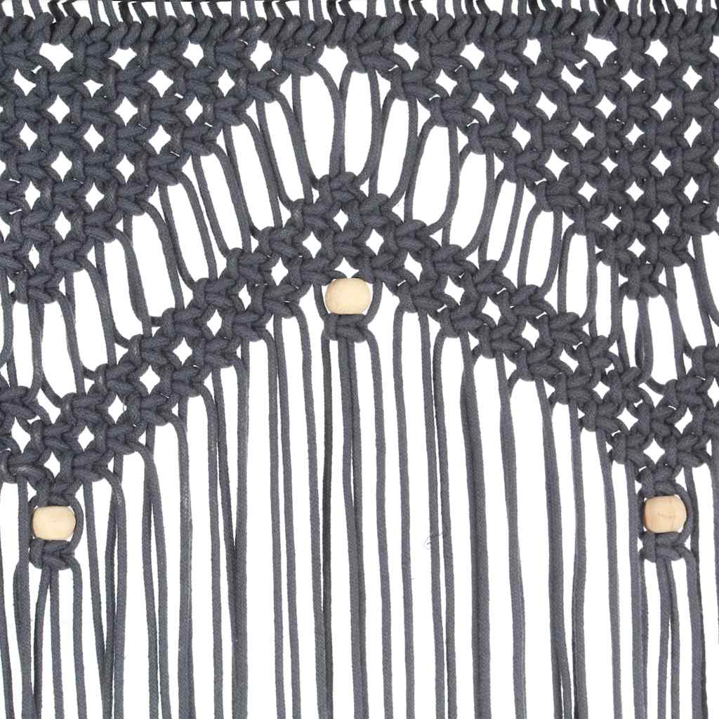 Tenda Macramè Antracite 140x240 cm in Cotone | homemem39