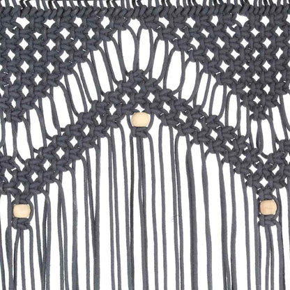 Tenda Macramè Antracite 140x240 cm in Cotone | homemem39