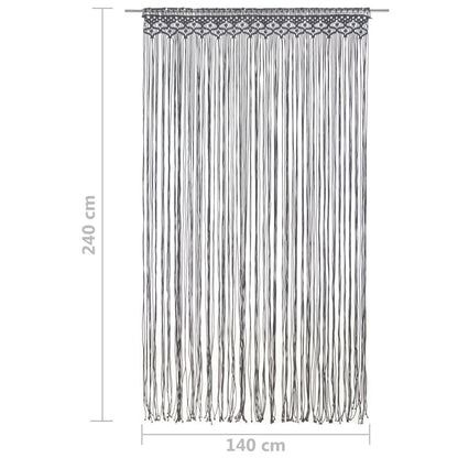 Tenda Macramè Antracite 140x240 cm in Cotone | homemem39