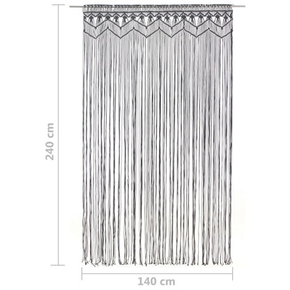 Tenda Macramè Antracite 140x240 cm in Cotone | homemem39