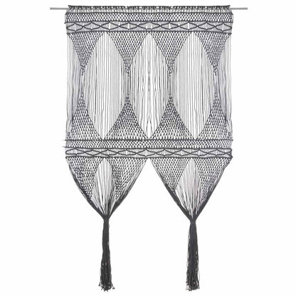 Tenda Macramè Antracite 140x240 cm in Cotone | homemem39