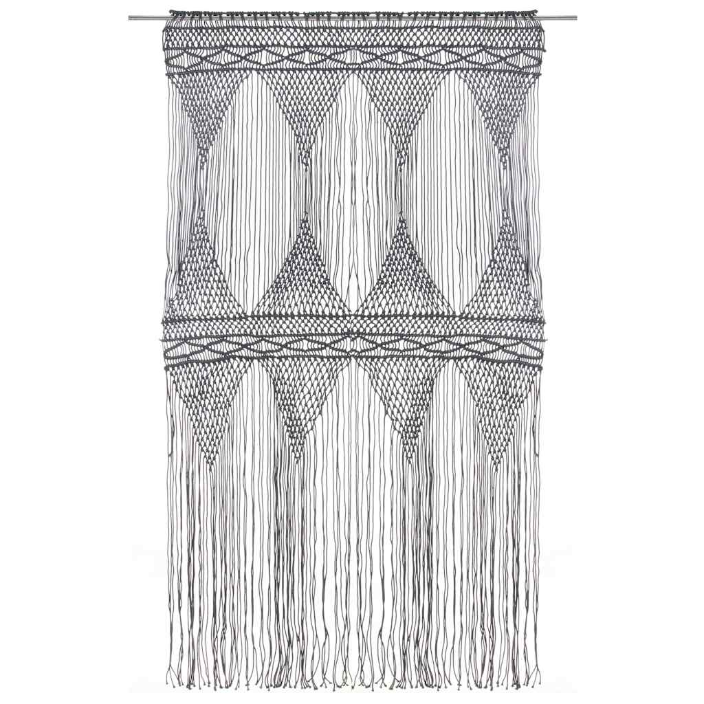 Tenda Macramè Antracite 140x240 cm in Cotone | homemem39