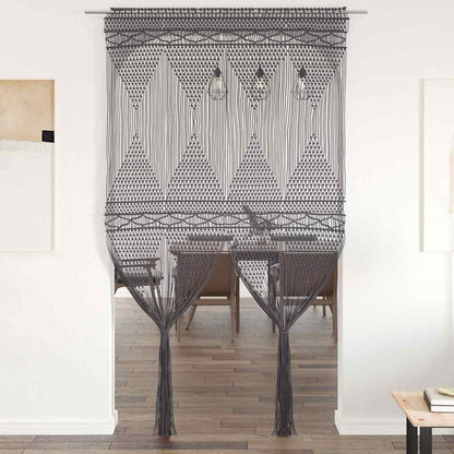 Tenda Macramè Antracite 140x240 cm in Cotone | homemem39
