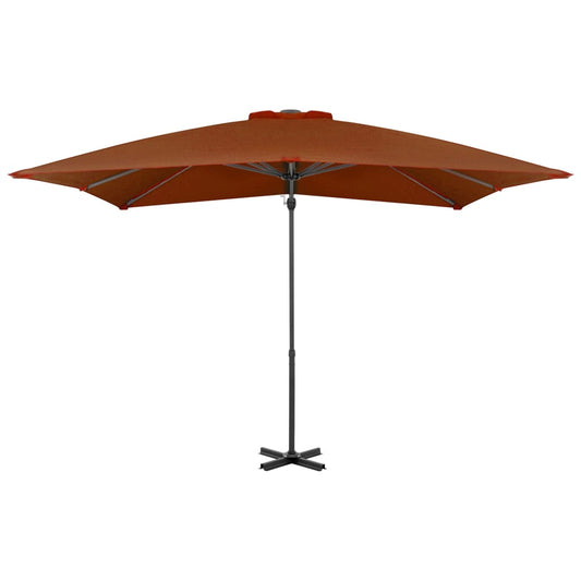 Ombrellone a Sbalzo con Palo in Alluminio 250x250 cm Terracotta - homemem39