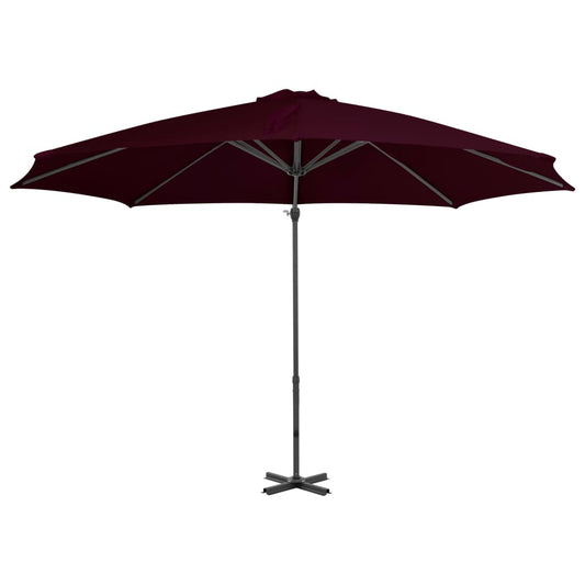 Ombrellone a Sbalzo con Palo in Alluminio 300 cm Rosso - homemem39