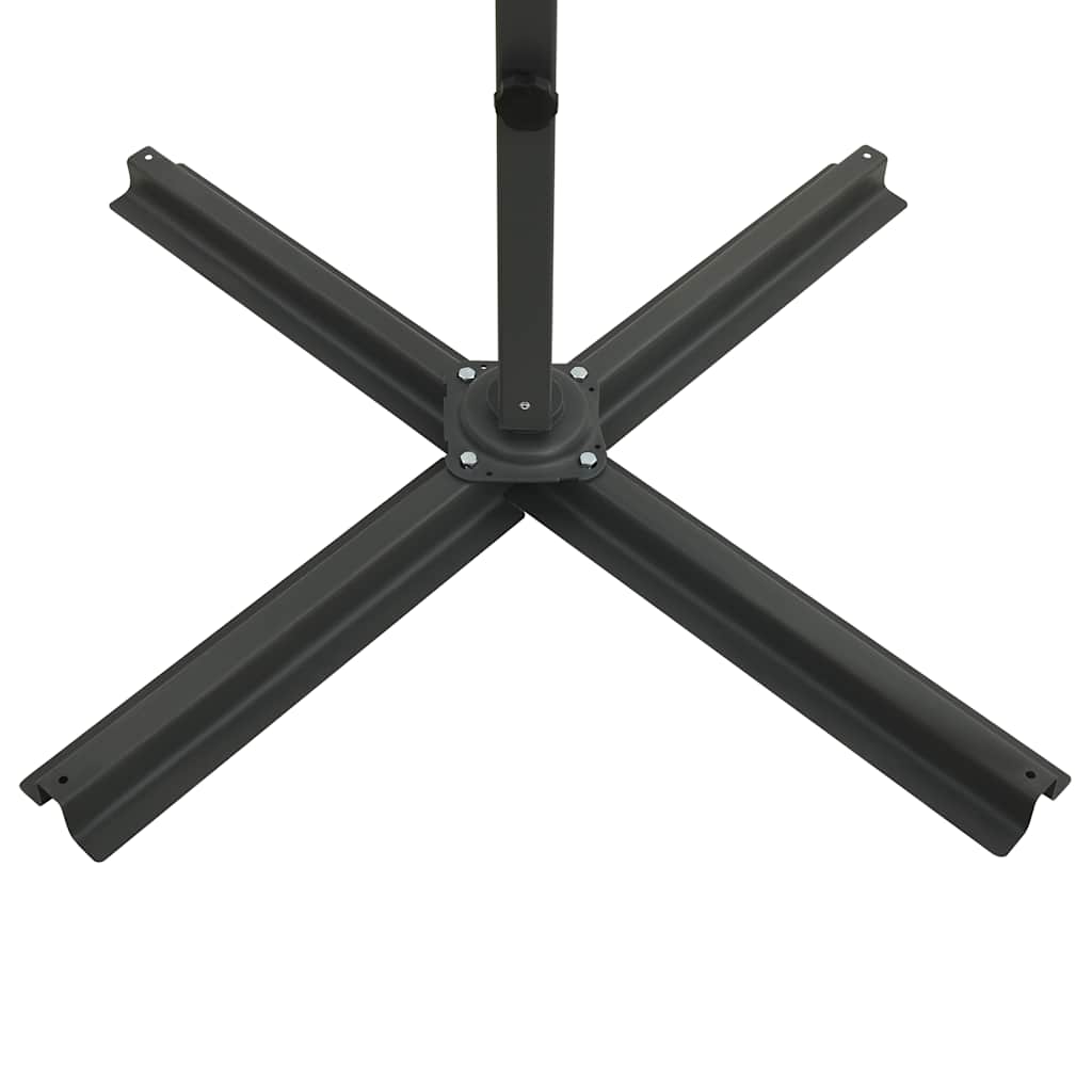 Ombrellone a Sbalzo con Palo e Luci a LED Bordeaux 250 cm | homemem39