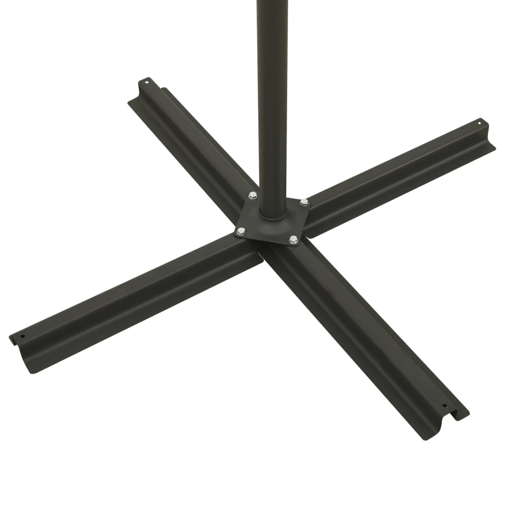 Ombrellone a Sbalzo con Palo e Luci a LED Tortora 300 cm | homemem39