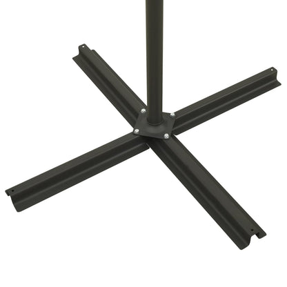 Ombrellone a Sbalzo con Palo e Luci a LED Tortora 300 cm | homemem39